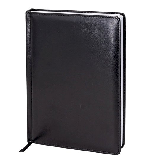 Ежедневник датированный 2026 Qredo "Nebraska" фА5, 168 листов, иск.кожа, черный 15-8144