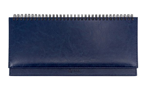 Планинг датированный 2026 Qredo "Nebraska" 64 листа, иск.кожа, темно-синий 15-8155