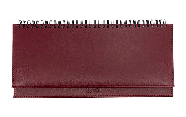 Планинг датированный 2026 Qredo "Nebraska" 64 листа, иск.кожа, темно-красный 15-8157