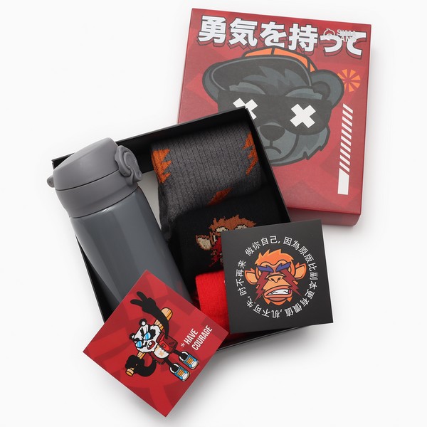 Подарочный набор термос и носки 3 пары KAFTAN "Медведь", р. 37-39 (23-25 см) 10262456 10262456