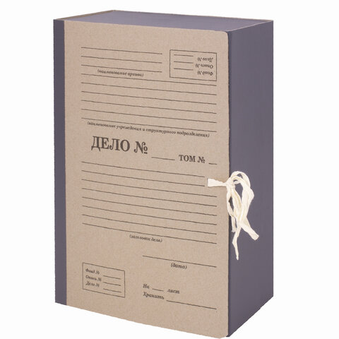 Папка архивная А4 "Форма 21", 120 мм, переплетный картон/бумвинил, завязки, до 1200 л, STAFF 112168