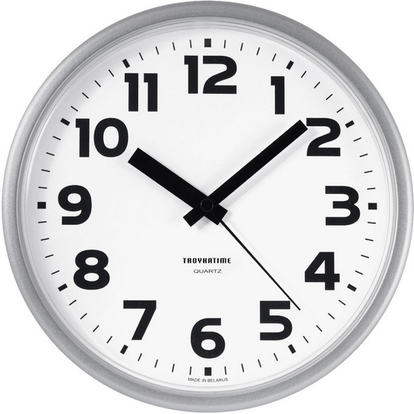 Часы настенные, модель09, диаметр 225мм, кольцо пластик - серебро,91970945 1556806