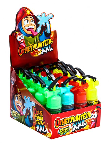 Жидкая конфета "Огнетушитель XXL" ассорти 55мл*20шт*12 блоков 10893176 10893176