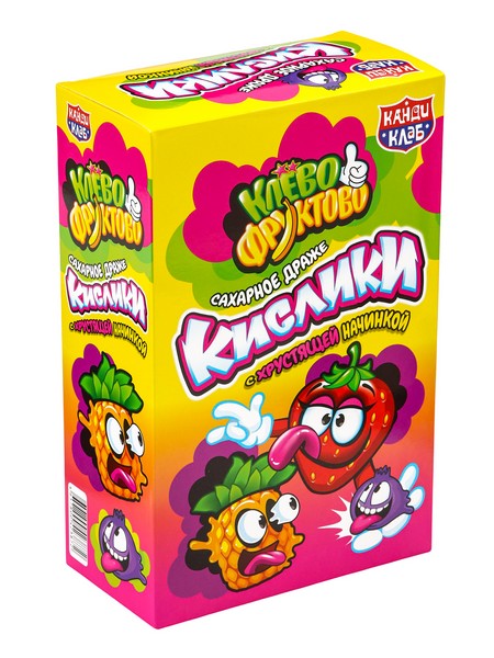 Сахарное драже с хрустящей начинкой "Кислики Клево-Фруктово" 18 г 10905011 10905011