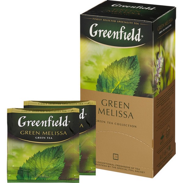 Чай Greenfield Green Melissa зеленый фольгир.25пак/уп 0435-10 79064