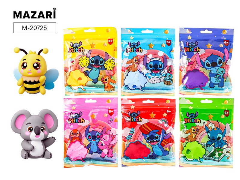 Суперлёгкий пластилин (масса д/лепки) УШАСТИК, 60 г, 6 цветов ассорти, зип-пакет с европодвесом M-20725