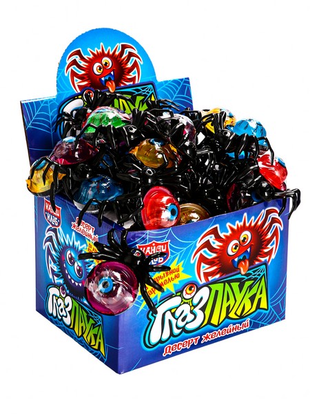 Десерт желейный со взрывной карамелью «Глаз паука» ассорти 17г 10961271 10961271   