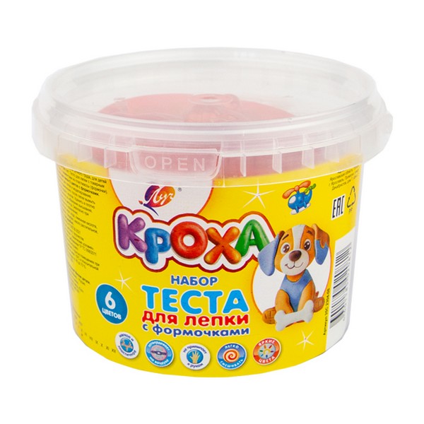 Луч Тесто для лепки 6 цв. с формочками 35С 2304-08