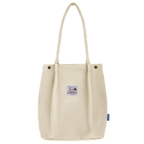 Сумка шоппер BRAUBERG MOMENTS, вельвет, 35х30 см, бежевый 271906