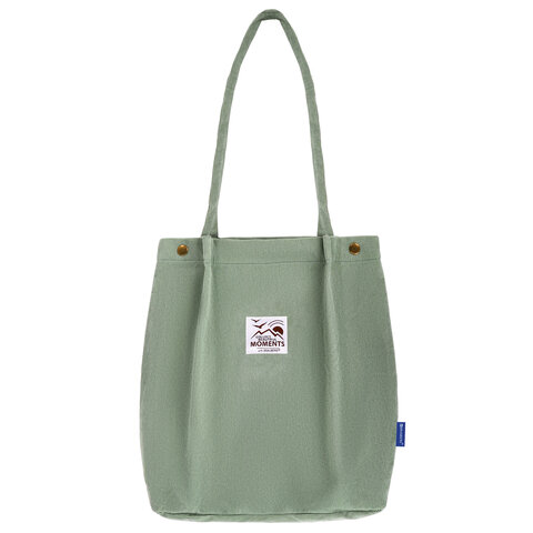 Сумка шоппер BRAUBERG MOMENTS, вельвет, 35х30 см, мятный 271908