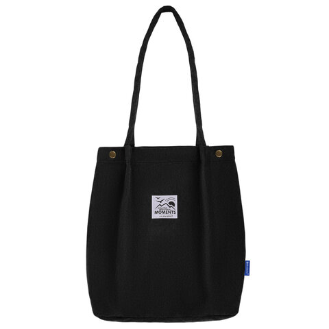 Сумка шоппер BRAUBERG MOMENTS, вельвет, 35х30 см, черный 271905