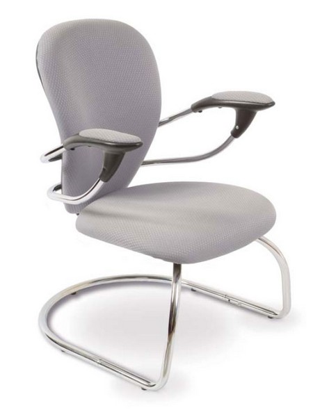 Кресло для персонала c подлокотниками (серое V398-12) Ch-661AXSN/Grey