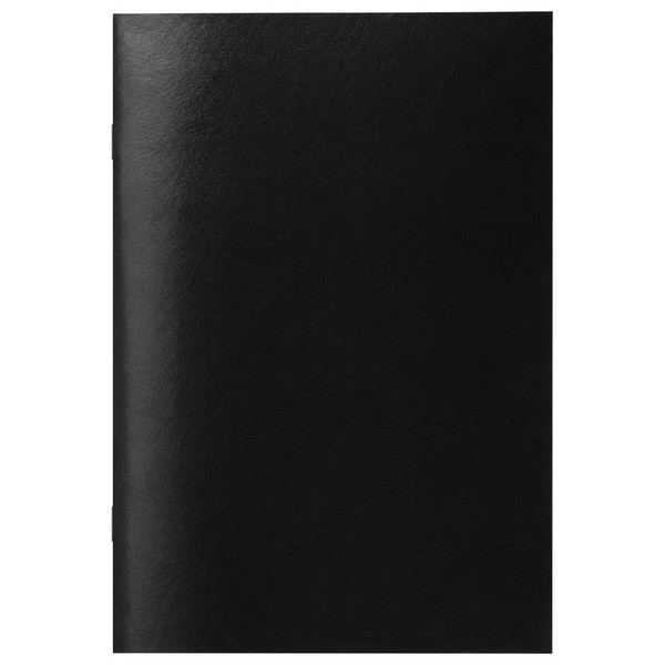 Тетрадь бумвинил, черный, А4 (большой формат), 96 л., скоба, офсет №2, ЭКОНОМ, клетка, STAFF 405723