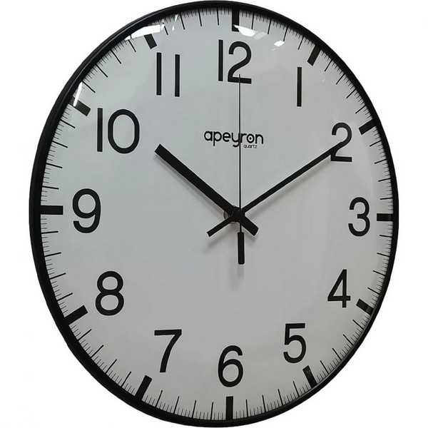Часы настенные, круглые, цвет корпуса черный, d30, Apeyron PL251253 2546011