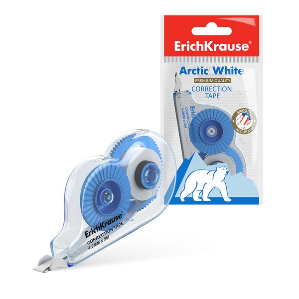 Корректирующая лента ErichKrause Arctic white 4.2мм*5м, в блистере (24/480) 21885