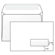 Конверт С5 (162*229) белый, силиконовая лента, с правым окном, Ряжский знак 8421