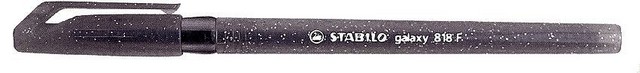 Ручка шар. Stabilo galaxy черная - матовый с блестками корпус 0,2мм 818/46 XF