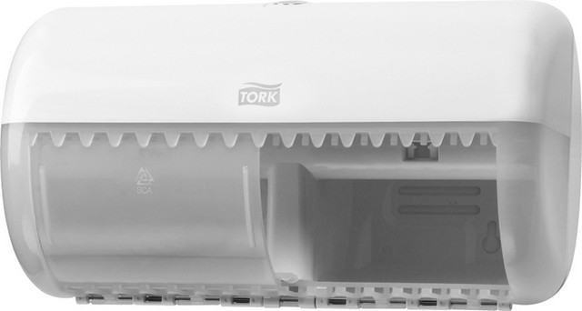 Диспенсер для туалетной бумаги  в стандартных рулонах,  на два рулона,  белый, Tork 557000