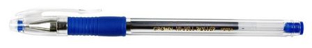 Ручка гел. CROWN 0,5мм, синяя, с резиновым грипом HJR-500R