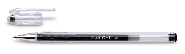 Ручка гел. PILOT черная, прозрачный корпус, треугольная форма для упора пальцев, 0.5мм (12/144) BL-G1-5Т (B)