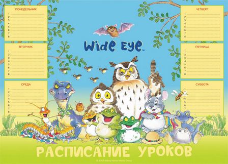 Расписание уроков фА3, серия "Wide Eye", (50/500), ErichKrause 27319