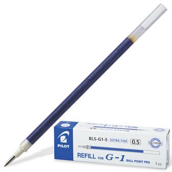 Стержень д/гел.ручки PILOT BLS-G1-5 синий к BL-G1, BLGP-G1 (12) BLS-G1-5L