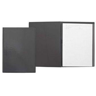 Папка для конференций, фА4, винил, с бум. блоком, черная, Panta Plast 05-0941-2/черн