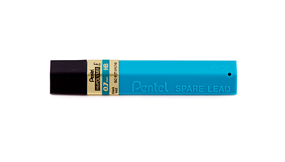 Стержни для карандашей "Hi - Polymer lead", HB 0,7мм, 12шт., Pentel 50E-HB