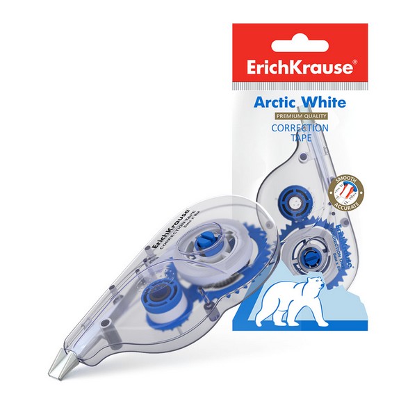 Корректирующая лента ErichKrause Arctic white 5мм*8м, в блистере (24/480) 21886