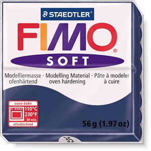 Пластика Fimo soft, королевский синий брус 56гр. 8020-35