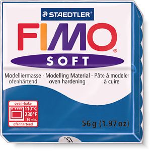 Пластика Fimo soft, синий брус 56гр. 8020-37