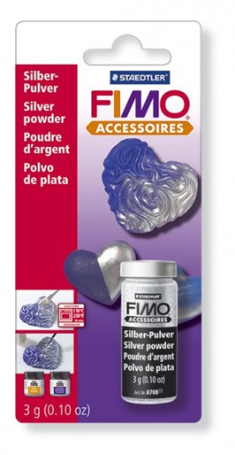 Порошок Fimo, серебряный 3гр. 8708 ВК