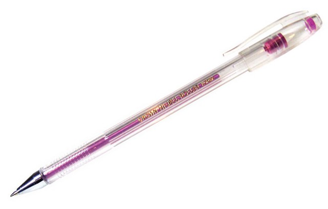 Ручка гел. CROWN розовая, 0,7мм, Металлик (12/144/1152) HJR-500GSM