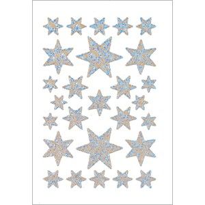 Наклейка HERMA DECOR Новый Год "Серебрянные звезды (голографические)" 3917