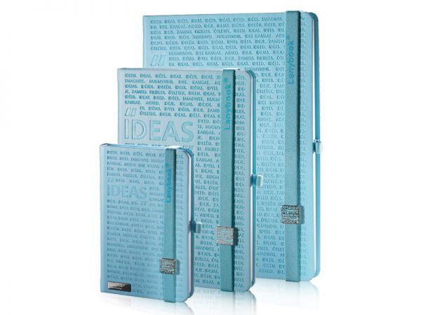Записная книжка 90*140мм кл., "Idea Factory", цвет голубой, Lanybook ХХ.AMLG23G-029