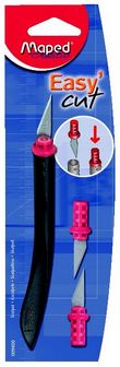 Нож канцелярский (скальпель) MAPED Easy'Cut в блистере, в комплекте 3 лезвия (10/140) 009400 3