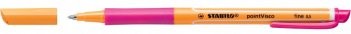 Ручка роллер Stabilo pointvisco, с каучуковым грипом, розовая 1099/56