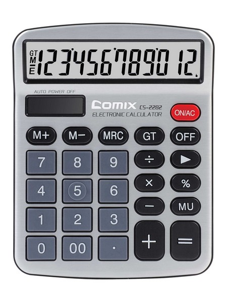 Калькулятор Comix 12-разр. настольный 158*120*25мм., с двойной системой питания CS-2282