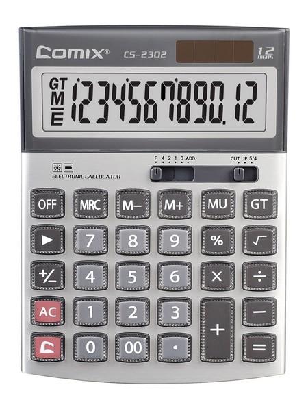 Калькулятор Comix 12-разр. настольный 169*126*40мм., с двойной системой питания CS-2302