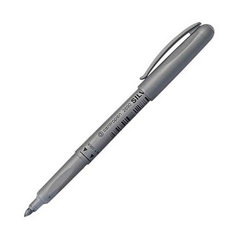 Маркер по бумаге CENTROPEN SILVER серебристый, (10/1000) 2690/1С