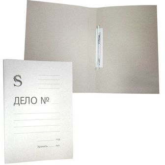 Папка бумажная 420г/м2, скоросшиватель, белая мелованная в коробе 0.5мм Дело. Sponsor SFCT-Mp