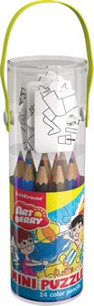 Набор для детского творчества: карандаши 24цв. укороченные+пазлы 9 эл. "Mini Puzzle set-1 Artberry"  (12/96) 34970