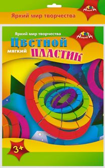 Набор для детского творчества: цветной мягкий пластик "Цветные кольца" фА4, 4цв., Апплика С2539-01