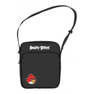 Сумка подростковая Angry Birds,к/з.черный матовый с красной птицей,молния,наплечный ремень,большой внешний карман.,26,5*32,5*13,5 см.Centrum 84812 