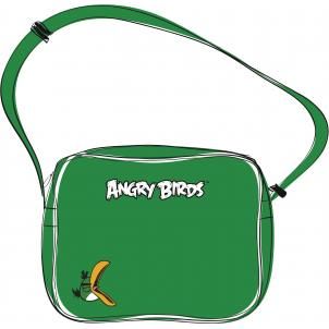 Сумка подростковая Angry Birds,к/з. зеленый матовый с зеленой птицей,молния,наплечный ремень,большой внешний карман,26,5*32,5*13,5см.Centrum 84814