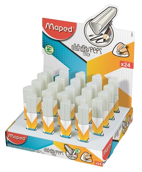 Ластик "X-pert", белый, в фоме карандаша, в картонном держателе (24/288) Maped 119811