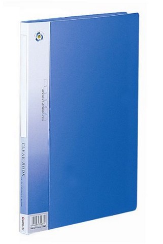 Папка пластиковая 0.75мм, с 10 прозрачными вкладышами, голубая, Comix Эконом (12/96) 023 NF10AК