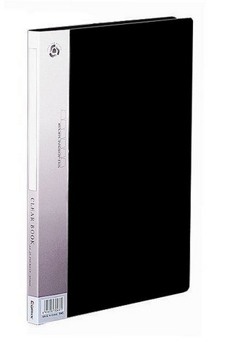 Папка пластиковая 0.75мм, с 10 прозрачными вкладышами, черная, Comix Эконом (12/96) 018 NF10AК