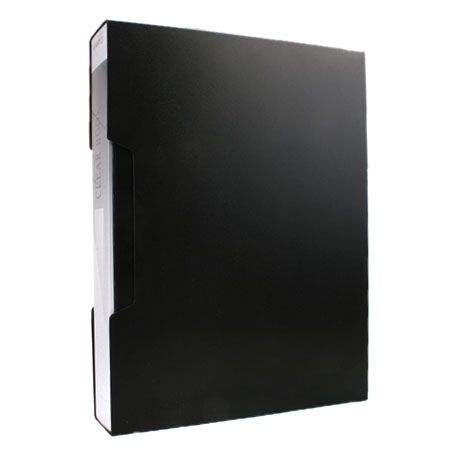 Папка пластиковая 1.40мм, с 80 прозрачными вкладышамиа, черная, Comix Эконом 018 NF80AК-1