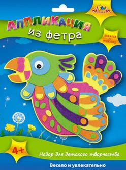 Набор для детского творчества: аппликация из Фетра "Птичка", Апплика  С2564-03